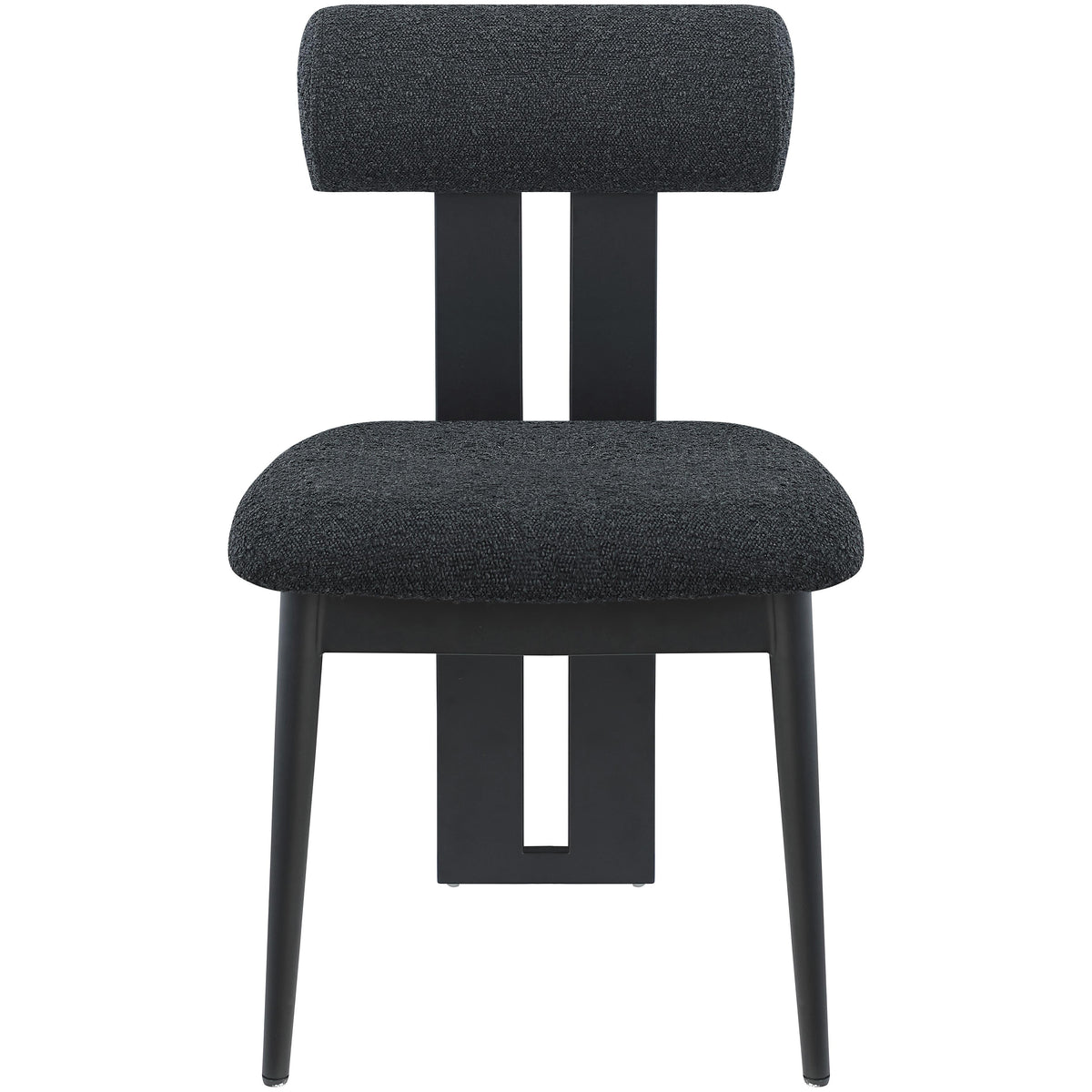 Meridian Dario Black Boucle Fabric Dining Chair