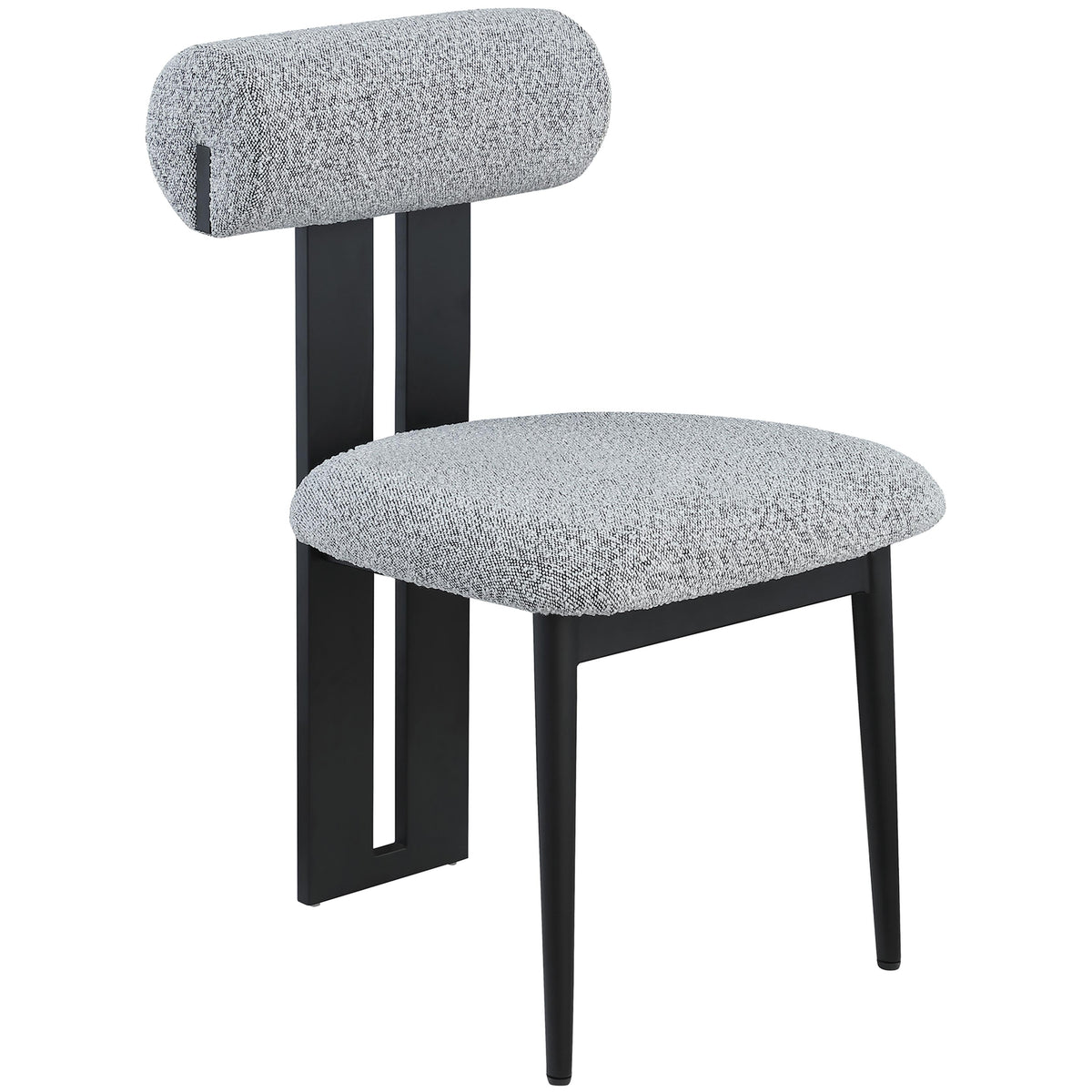 Meridian Dario Grey Boucle Fabric Dining Chair