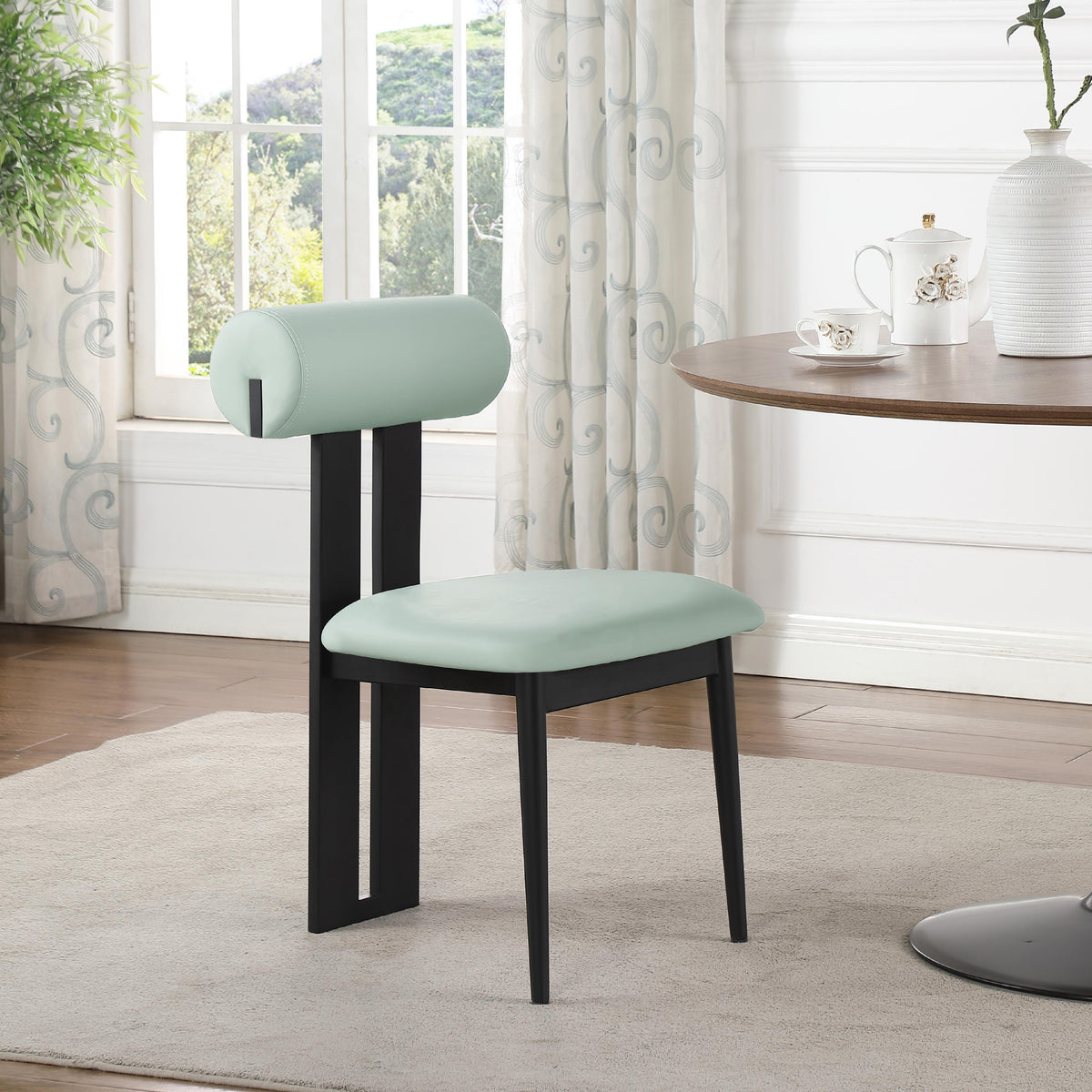 Meridian Dario Mint Vegan Leather Dining Chair