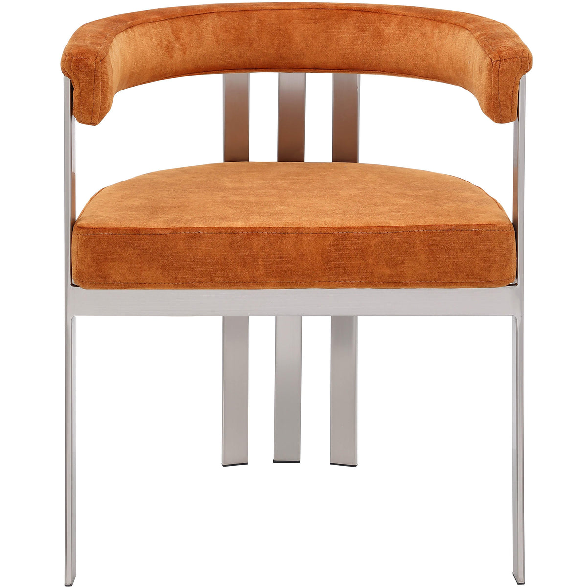 Meridian Marcello Cognac Velvet Dining Chair
