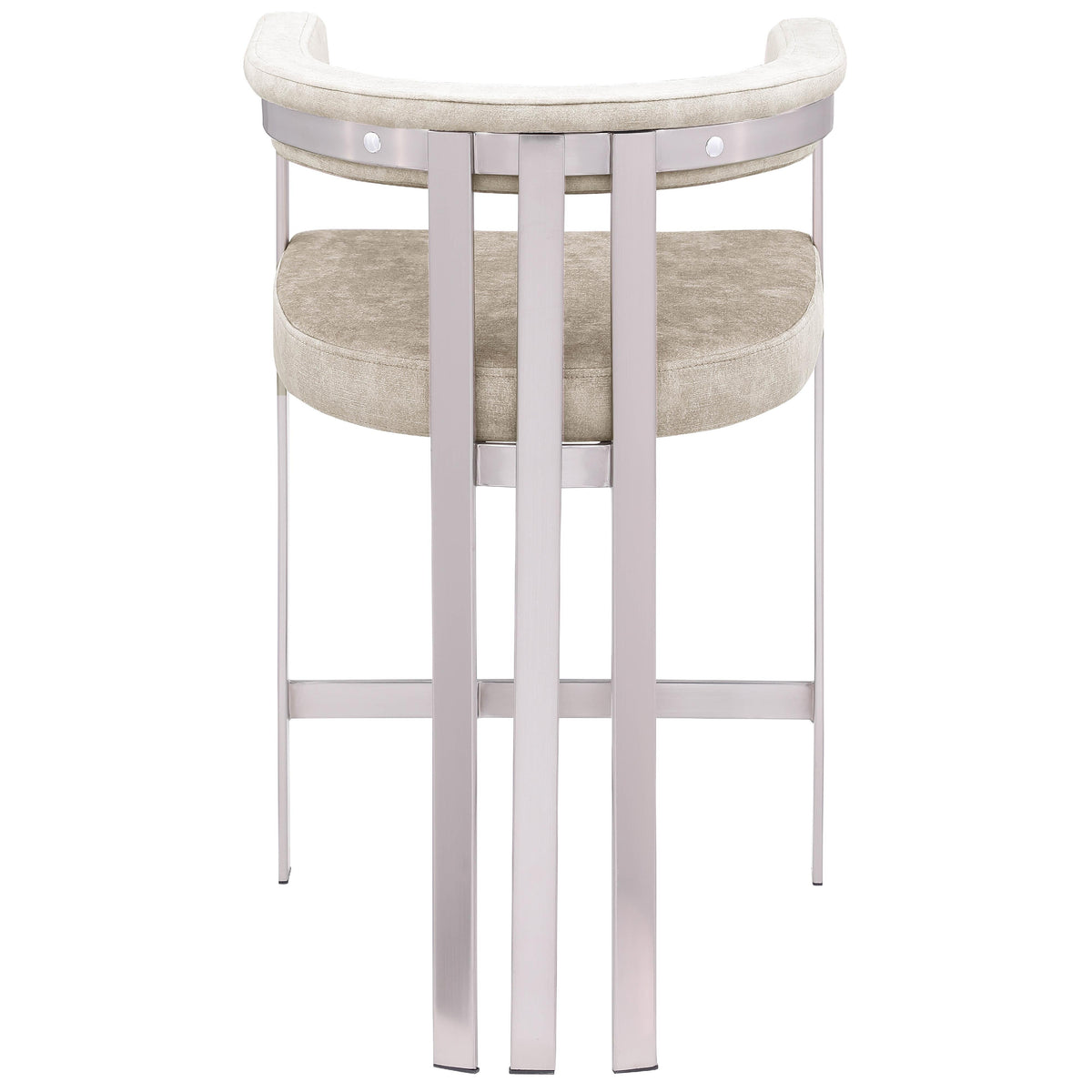 Meridian Marcello Beige Velvet Counter Stool
