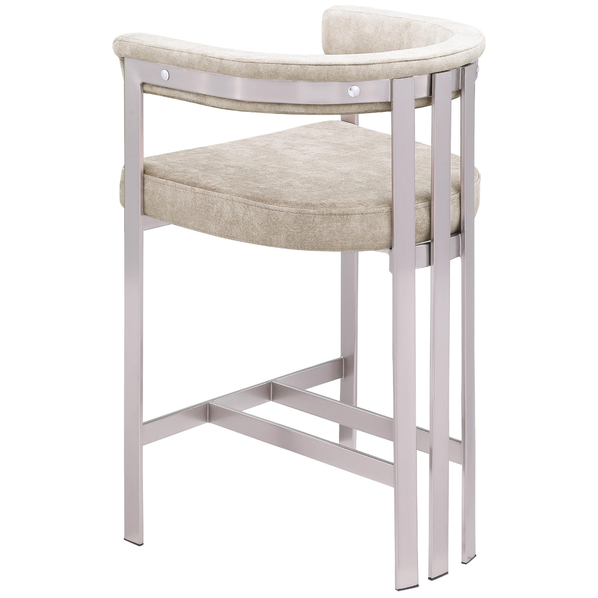 Meridian Marcello Beige Velvet Counter Stool