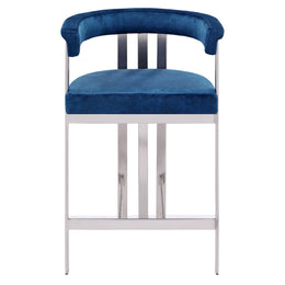 Meridian Marcello Navy Velvet Counter Stool