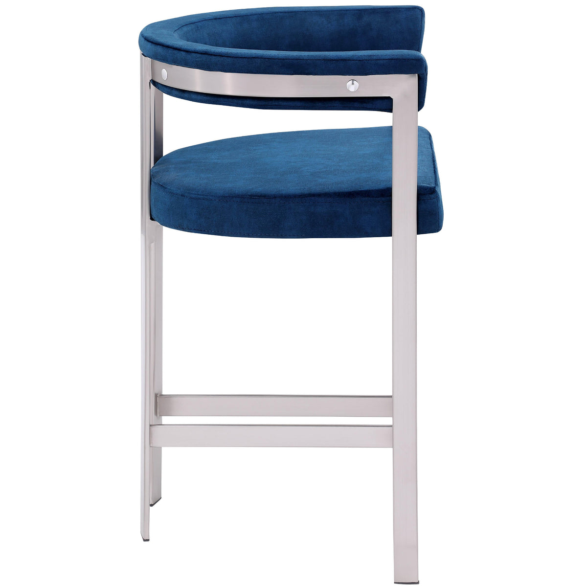 Meridian Marcello Navy Velvet Counter Stool