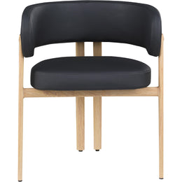 Meridian Gideon Black Vegan Leather Dining Chair