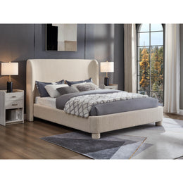 Meridian Penny Beige Polyester Fabric Full Bed