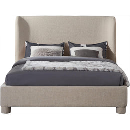 Meridian Penny Beige Polyester Fabric Full Bed