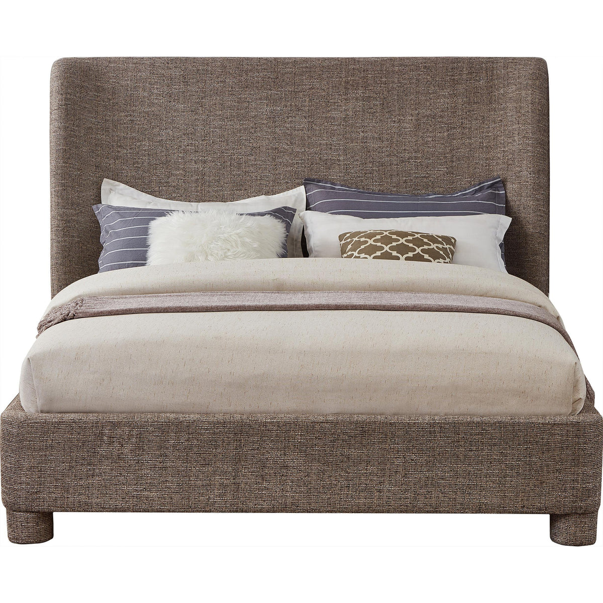 Meridian Penny Brown Polyester Fabric Full Bed
