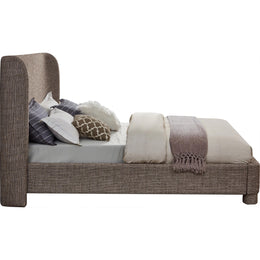 Meridian Penny Brown Polyester Fabric King Bed