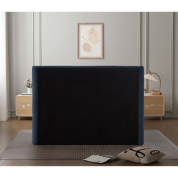 Meridian Penny Navy Chenille Fabric Full Bed