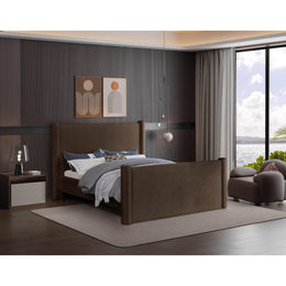 Meridian Elias Brown Velvet Full Bed
