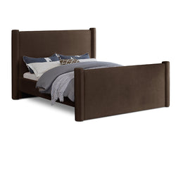 Meridian Elias Brown Velvet King Bed