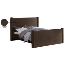Meridian Elias Brown Velvet King Bed