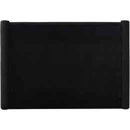 Meridian Elias Black Boucle Fabric Queen Bed