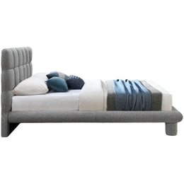 Meridian Deco Grey Boucle Fabric Full Bed (3 Boxes)