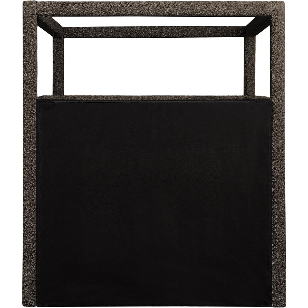 Meridian Eden Brown Boucle Fabric Queen Bed (3 Boxes)