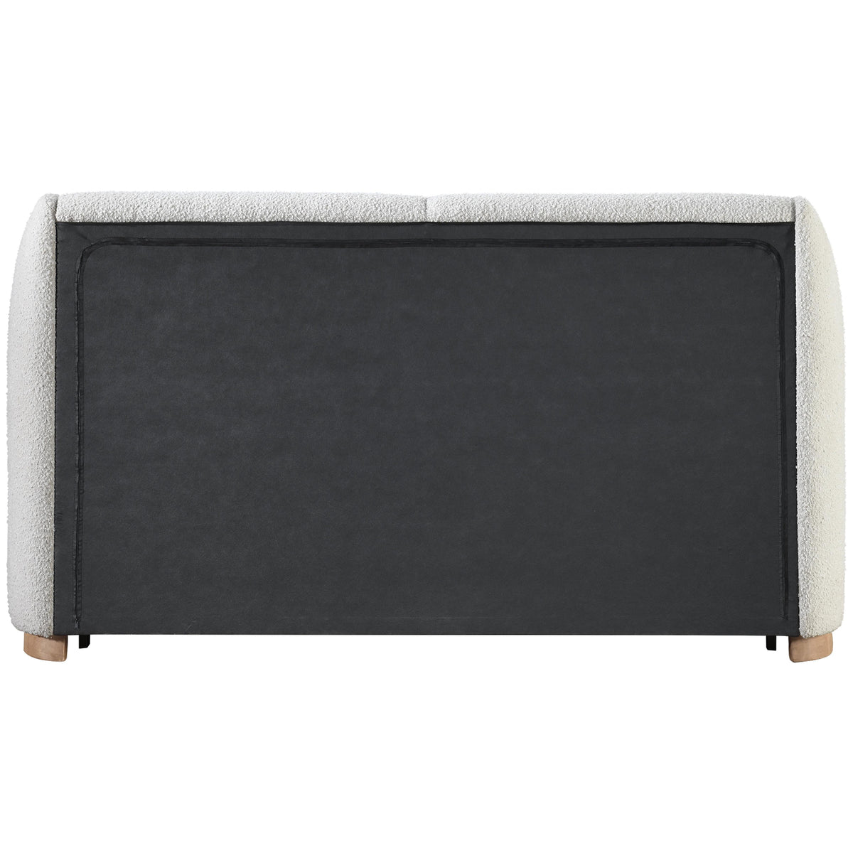 Meridian Jardin Cream Boucle Fabric Queen Bed (3 Boxes)