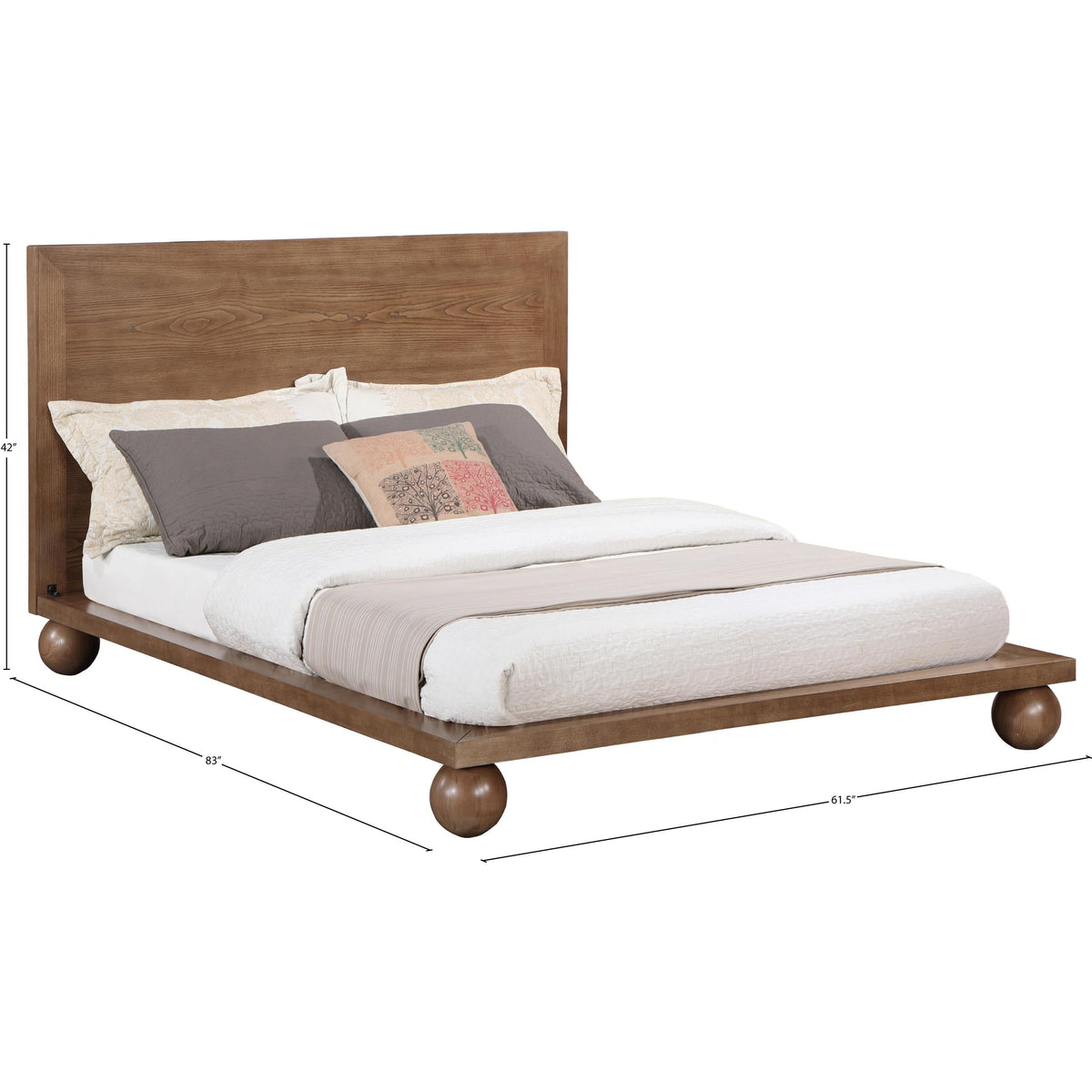 Meridian Kent Walnut Queen Bed (3 Boxes)