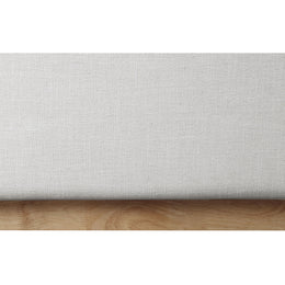 Meridian Logan Cream Linen Textured Fabric Full Bed