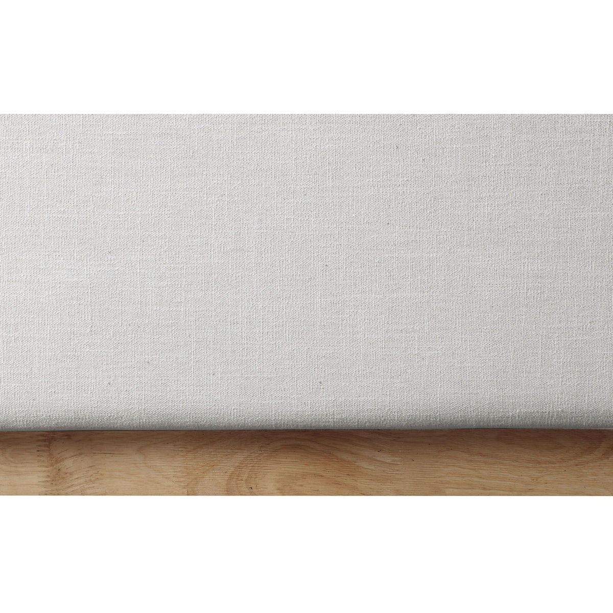 Meridian Logan Cream Linen Textured Fabric Full Bed