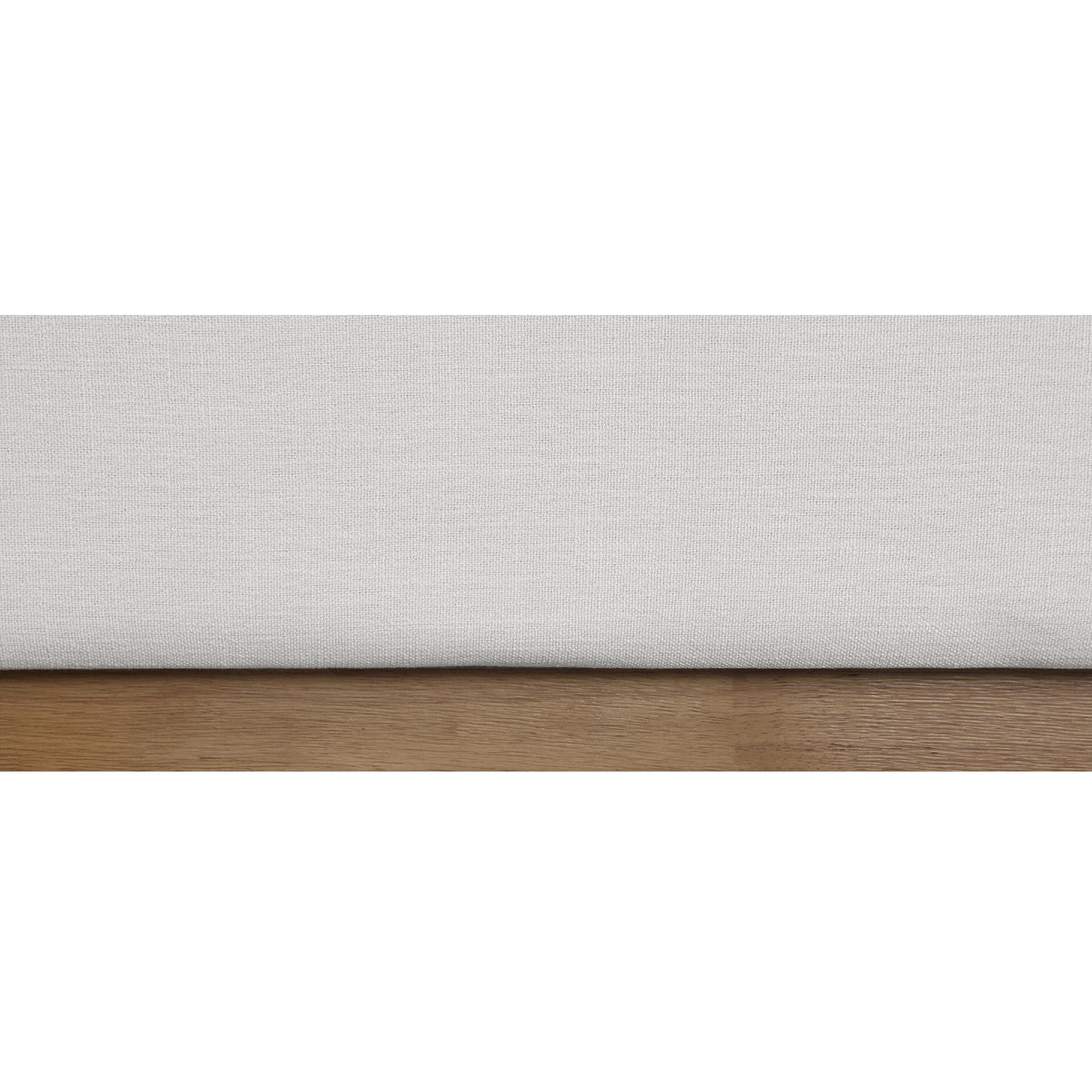 Meridian Logan Cream Linen Textured Fabric Twin Bed