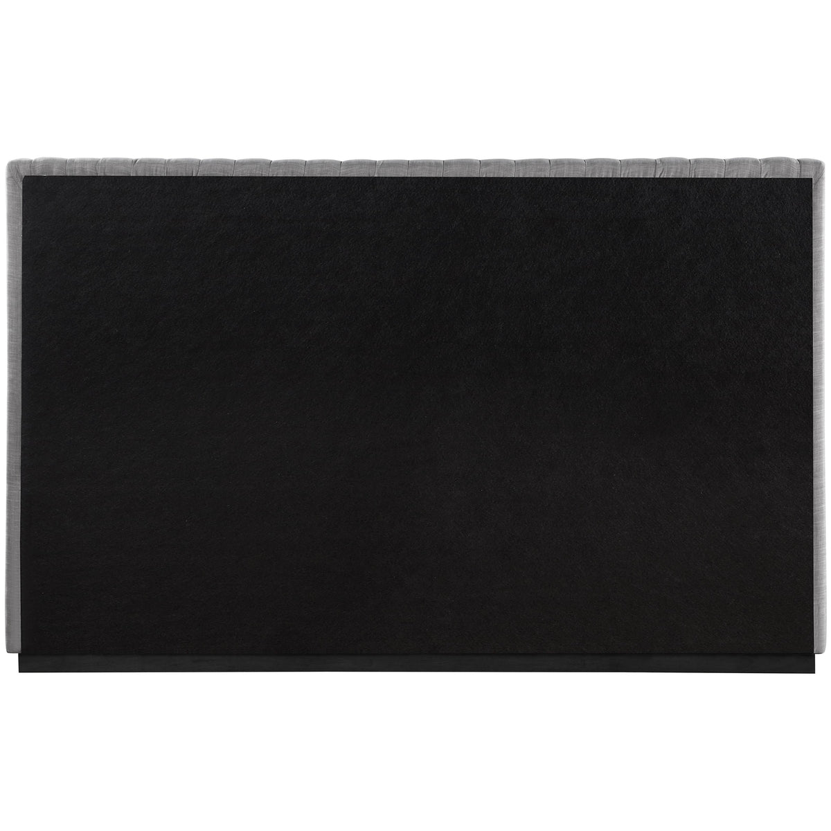 Meridian Logan Grey Linen Textured Fabric King Bed