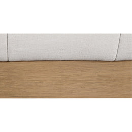 Meridian Lucia Cream Linen Textured Fabric Twin Bed