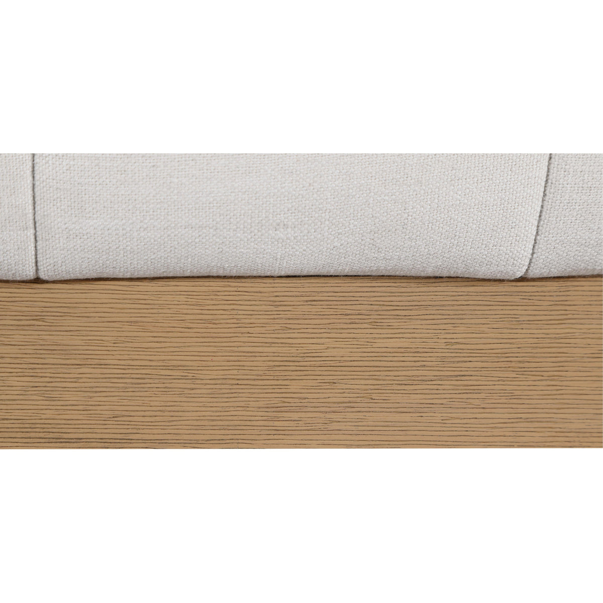 Meridian Lucia Cream Linen Textured Fabric Twin Bed