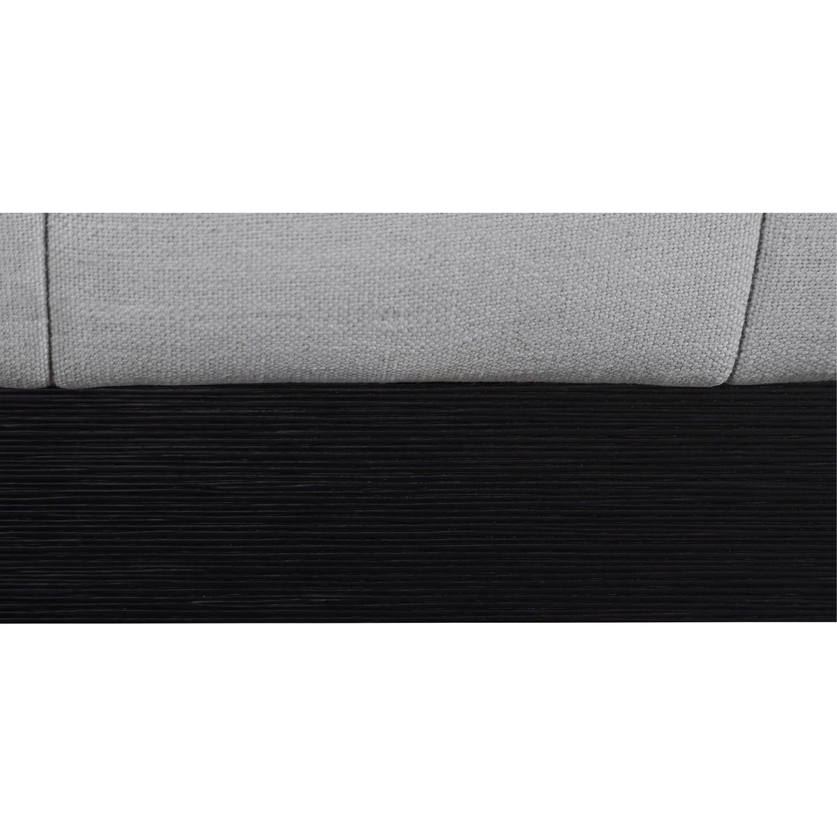 Meridian Lucia Grey Linen Textured Fabric King Bed