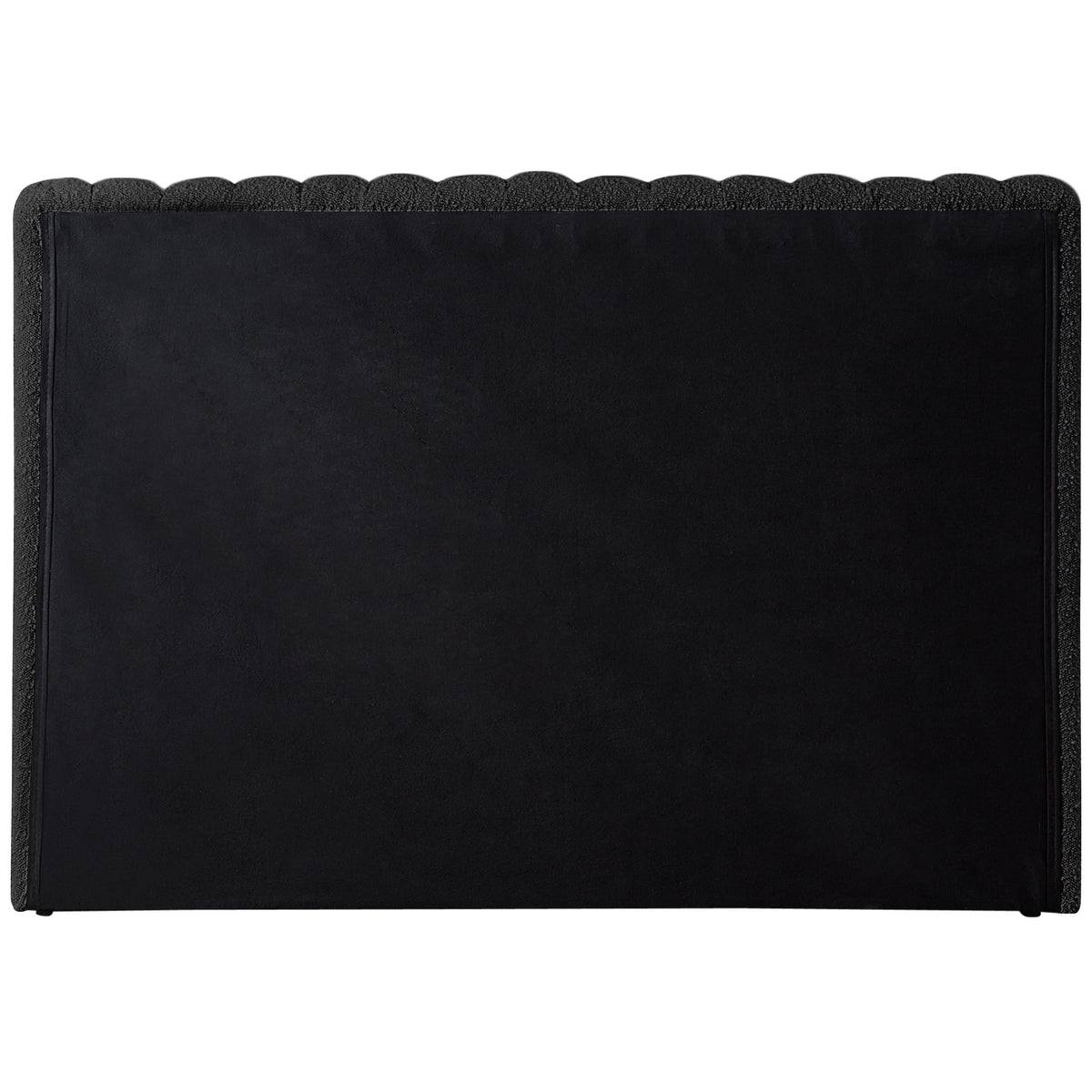 Meridian Nash Black Boucle Fabric Twin Bed