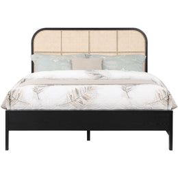 Meridian Siena Black Ash Wood King Bed (3 Boxes)