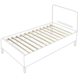 Meridian Siena Natural Ash Wood Twin Bed (3 Boxes)