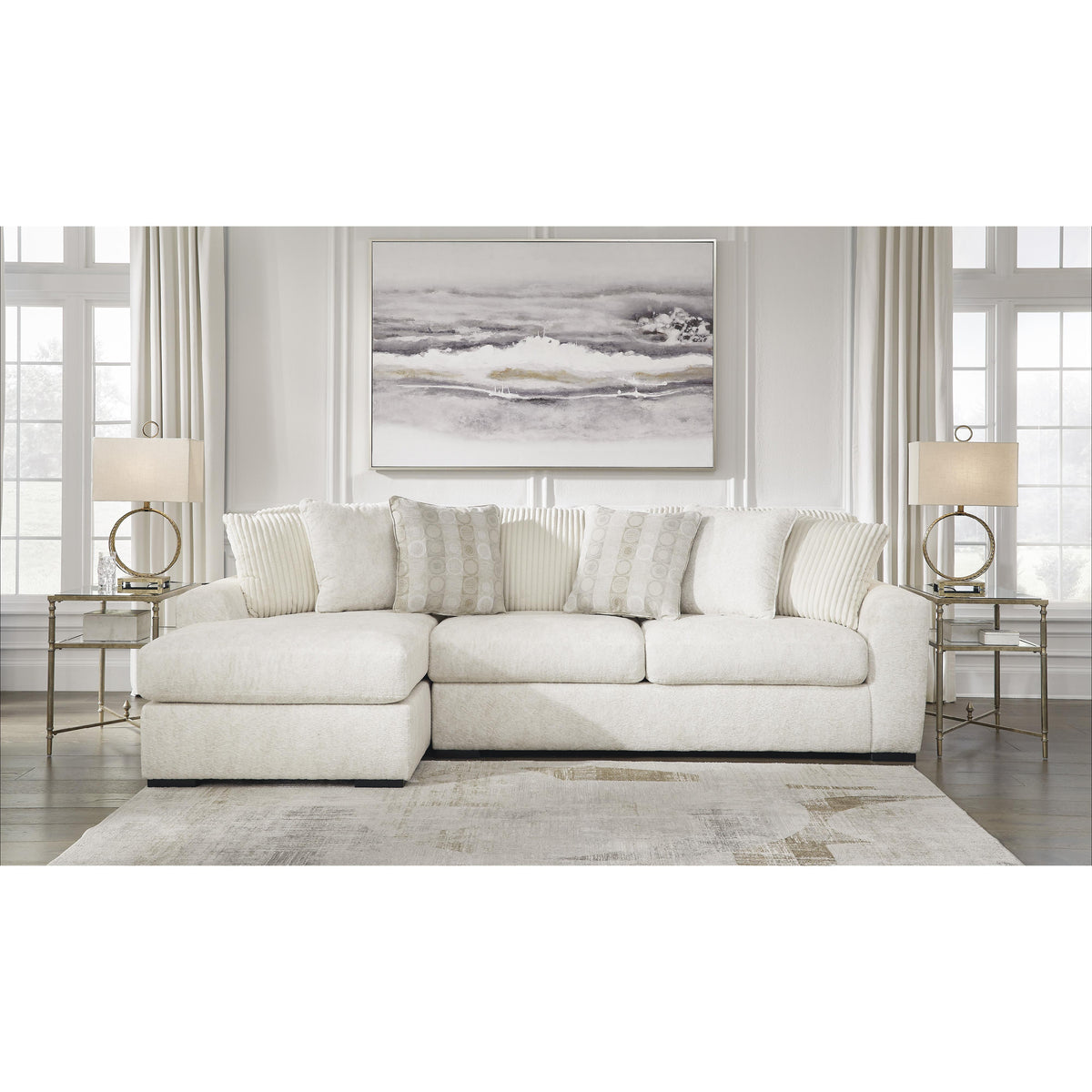Swipe Furniture Exclusive Design Chessington Fabric 2 pc Sectional 6190416/6190467
