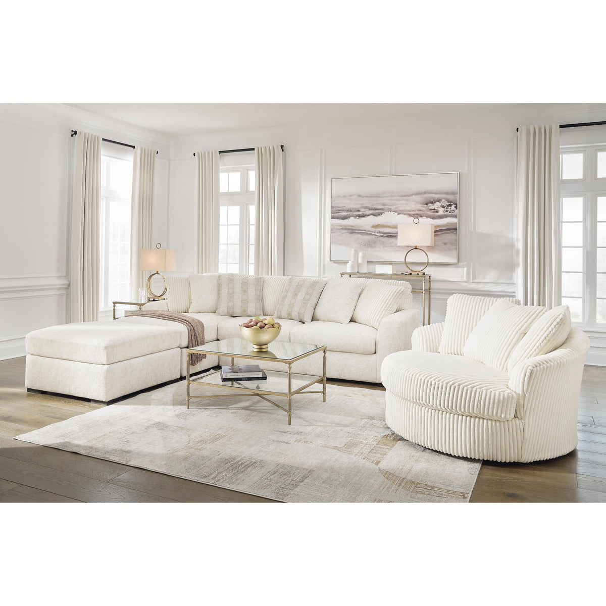 Swipe Furniture Exclusive Design Chessington Fabric 2 pc Sectional 6190416/6190467