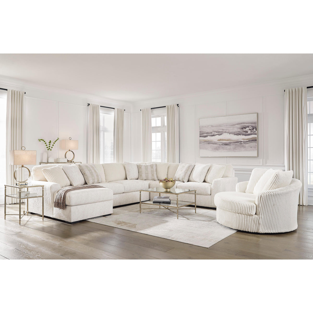 Swipe Furniture Exclusive Design Chessington Fabric 4 pc Sectional 6190416/6190434/6190477/6190467