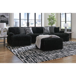 Swipe Furniture Exclusive Design Midnight-Madness Fabric 3 pc Sectional 9810316/9810334/9810317