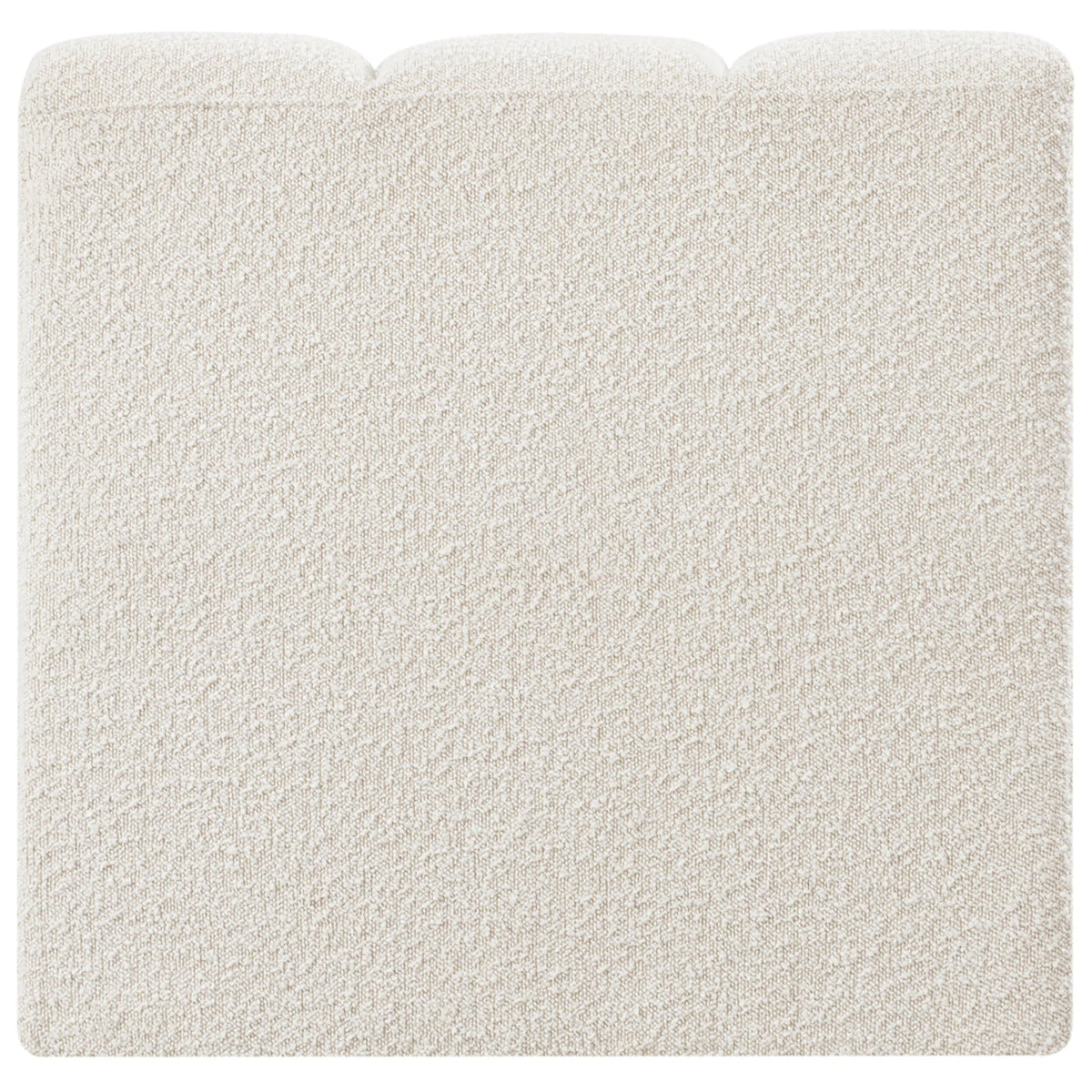 Meridian Arc Cream Boucle Fabric Straight Chair