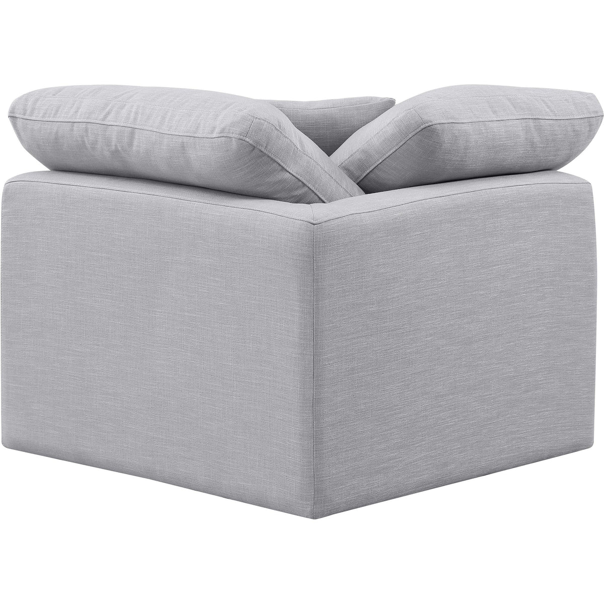 Meridian Indulge Grey Linen Textured Fabric Corner Chair