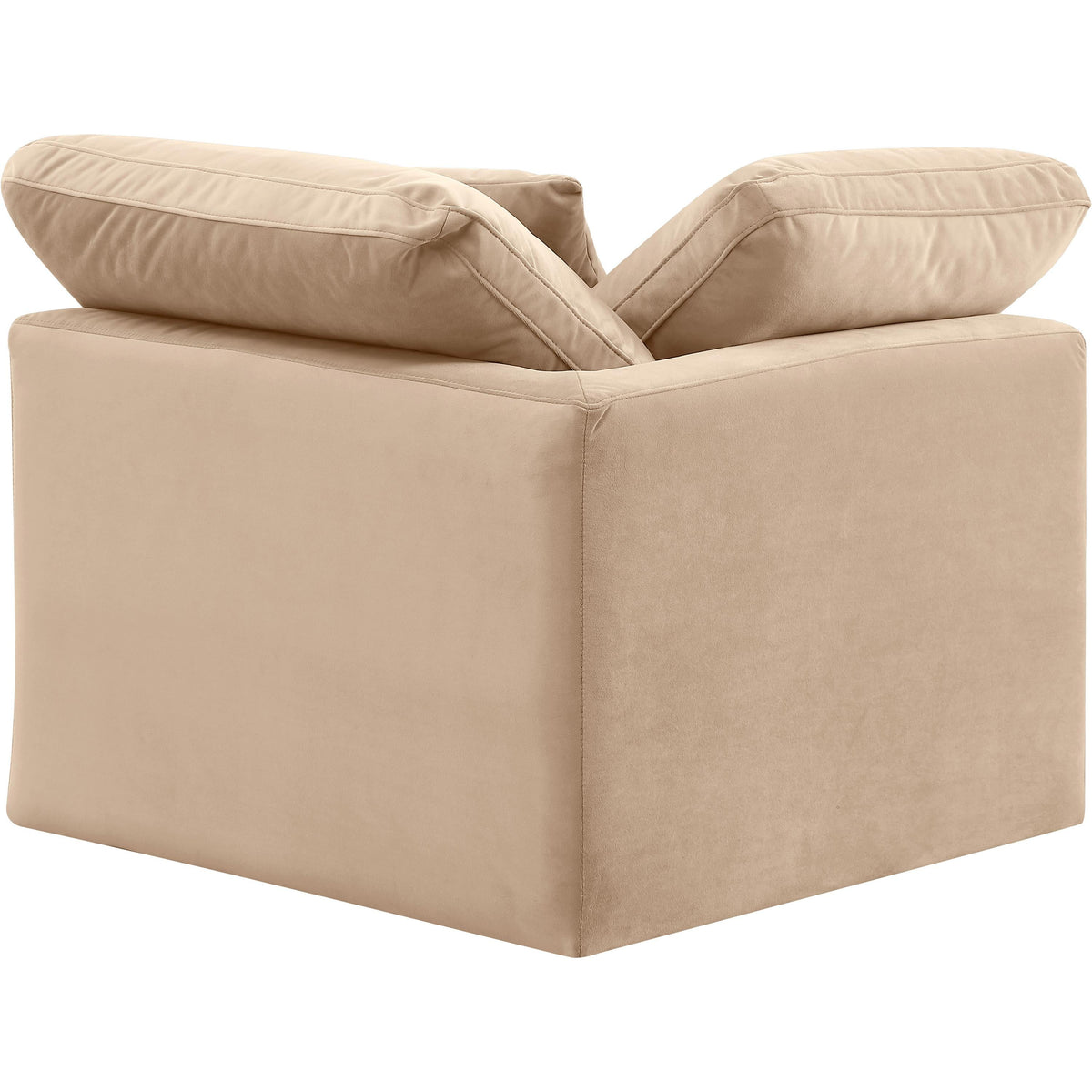 Meridian Indulge Beige Velvet Corner Chair