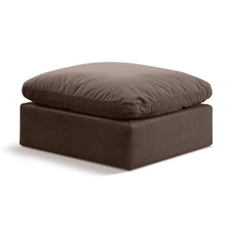 Meridian Indulge Brown Velvet Ottoman