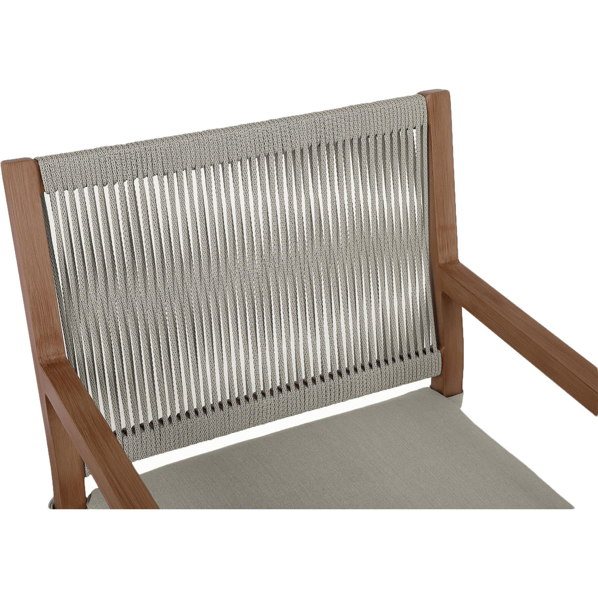 Meridian Maui Grey Water Resistant Fabric Outdoor Patio Dining Arm Chair
