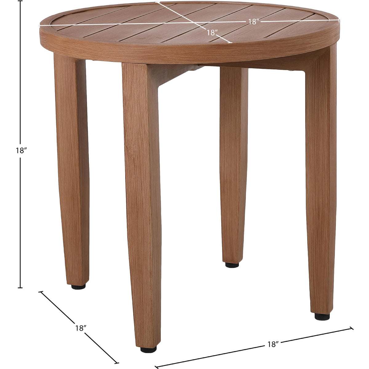Meridian Maui Natural Outdoor Patio End Table