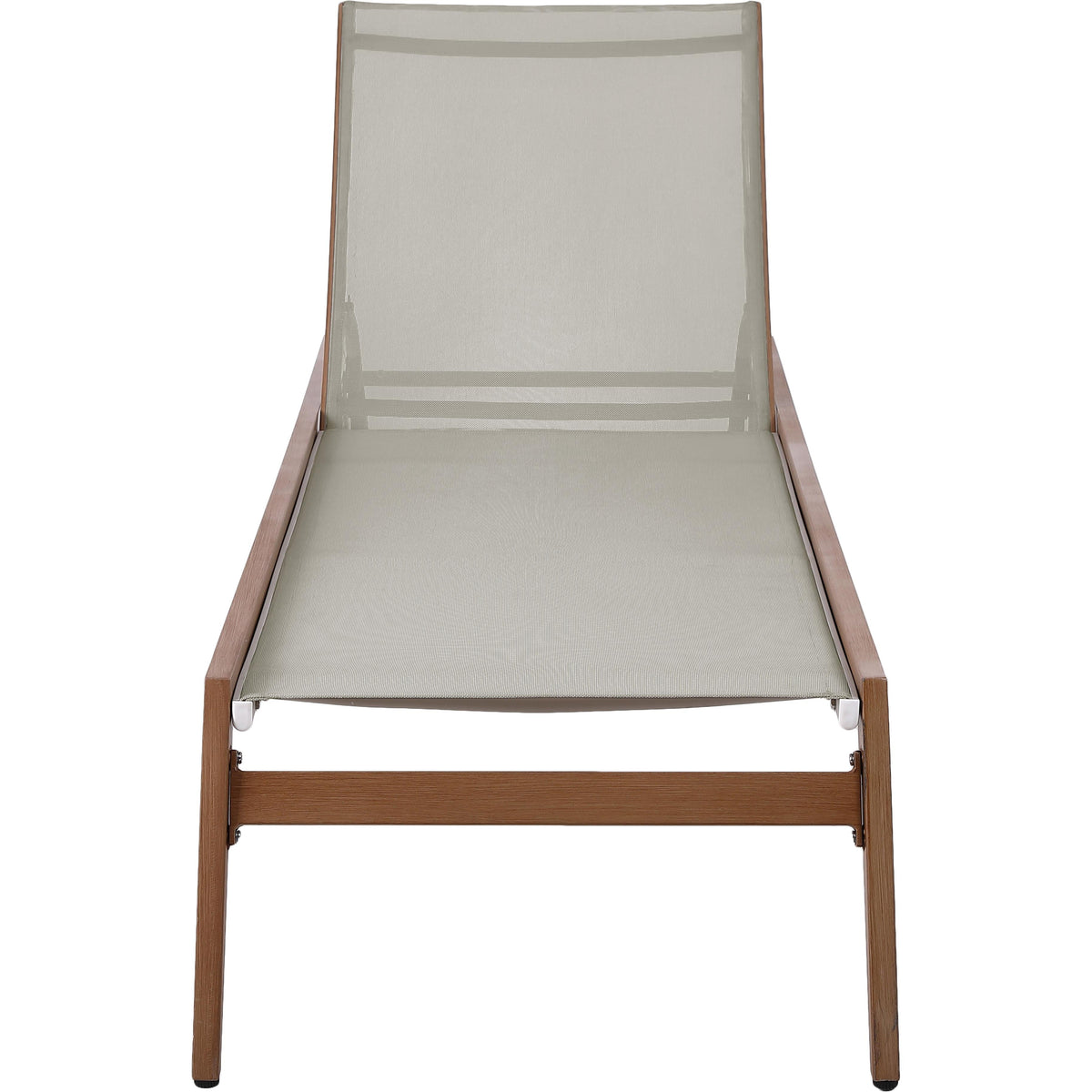 Meridian Maui Grey Water Resistant Fabric Outdoor Patio Lounger