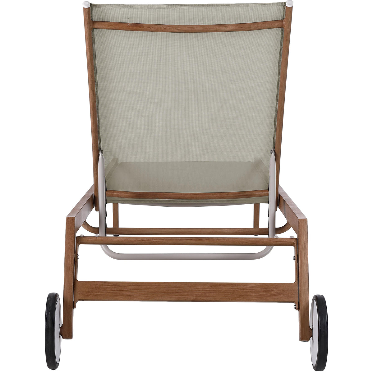 Meridian Maui Grey Water Resistant Fabric Outdoor Patio Lounger