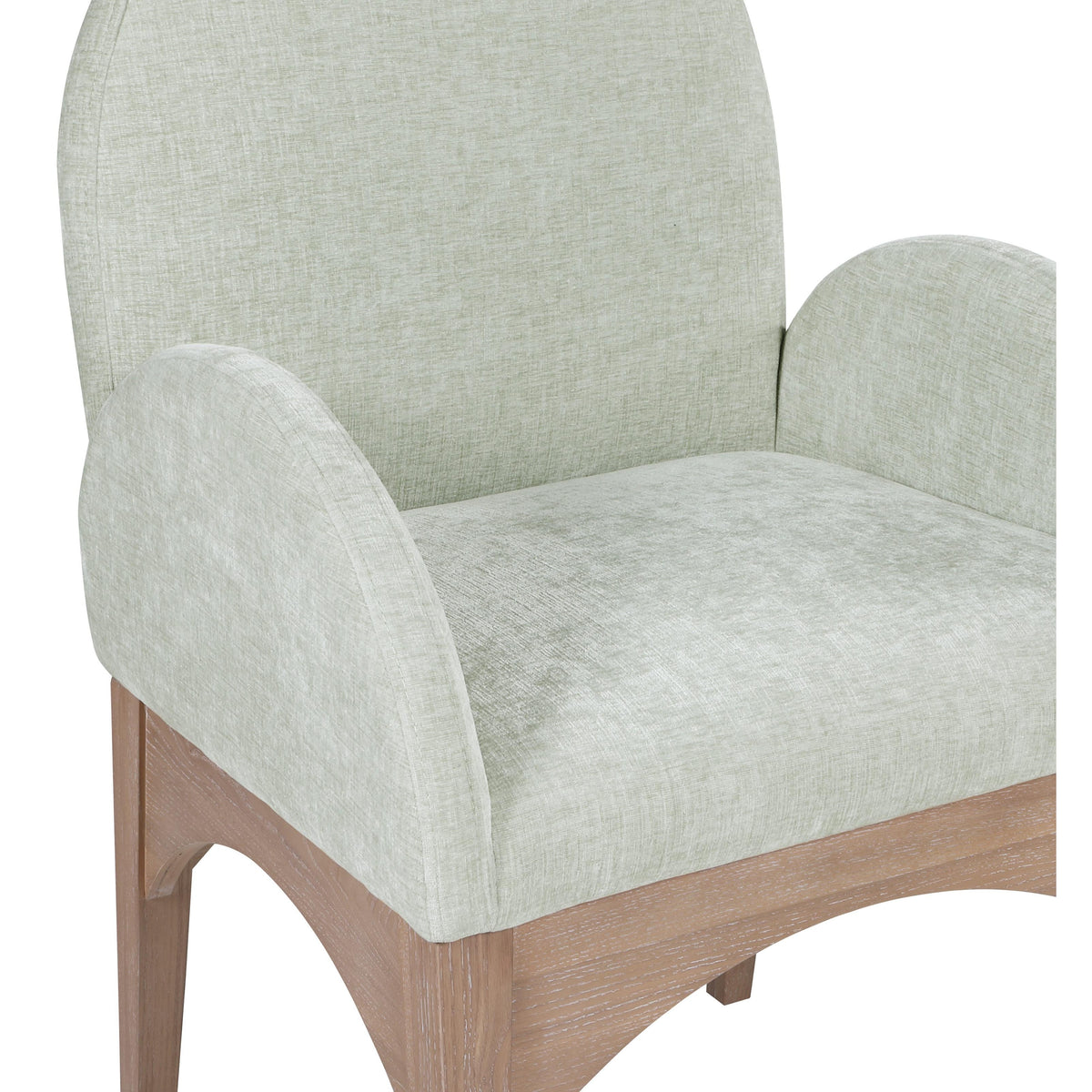 Meridian Waldorf Mint Chenille Fabric Dining Chair