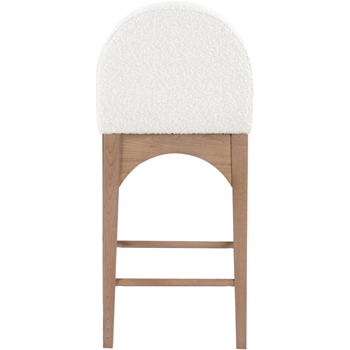 Meridian Waldorf Cream Boucle Fabric Stool