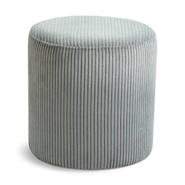 Meridian Roy Grey Microsuede Fabric Ottoman/Stool