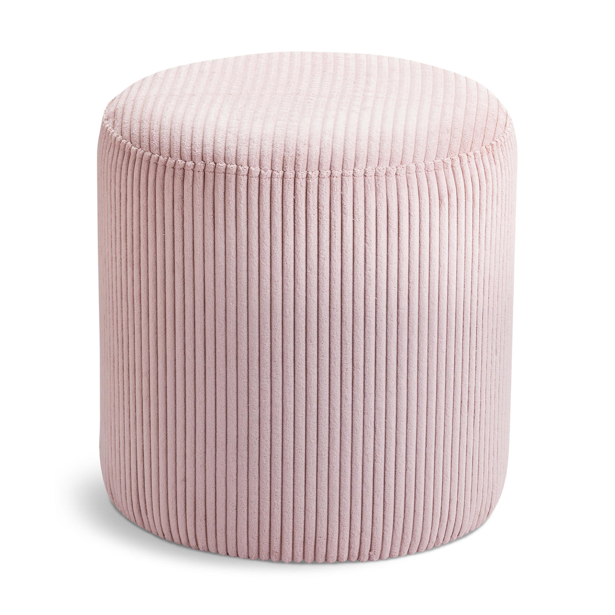Meridian Roy Pink Microsuede Fabric Ottoman/Stool