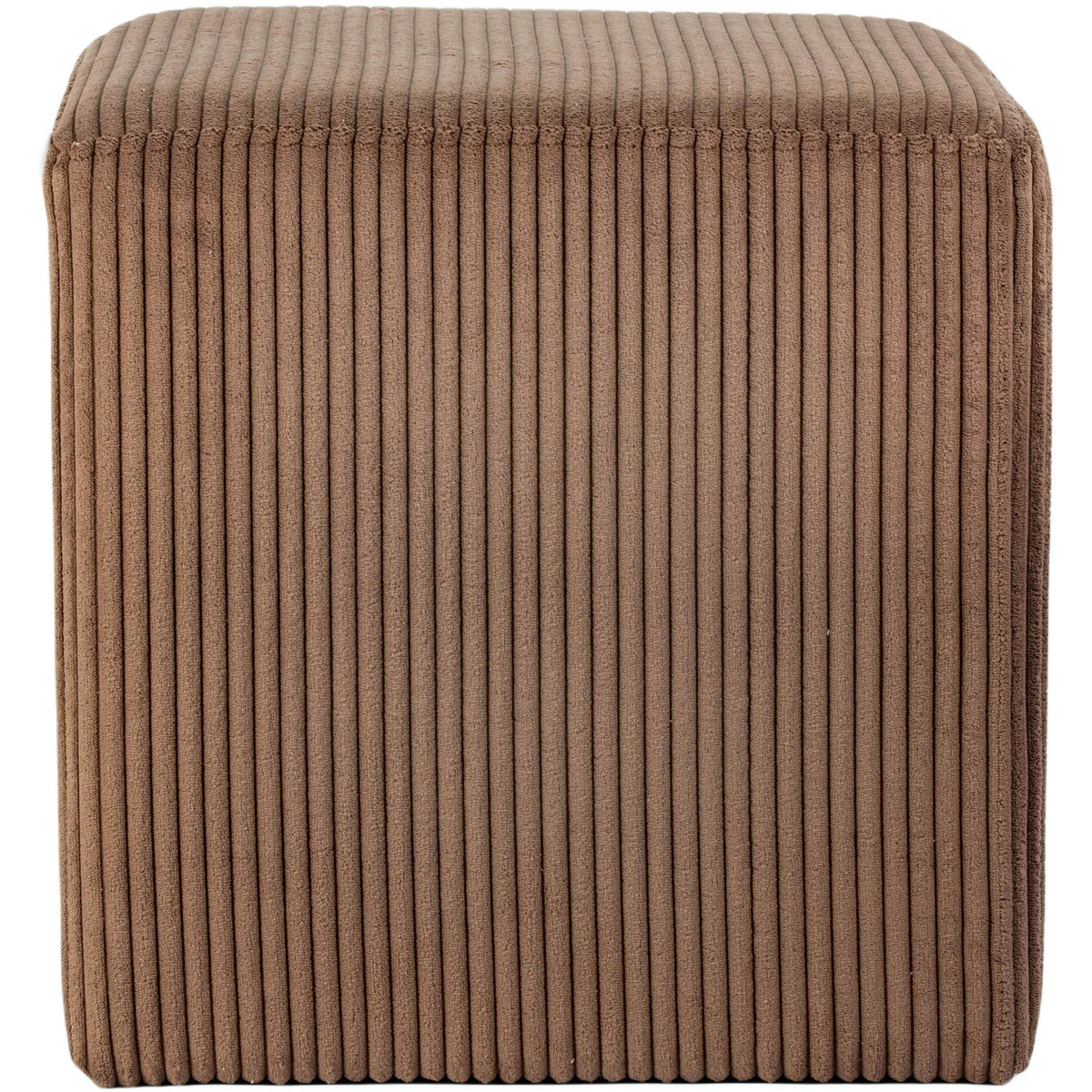 Meridian Roy Brown Microsuede Fabric Ottoman/Stool
