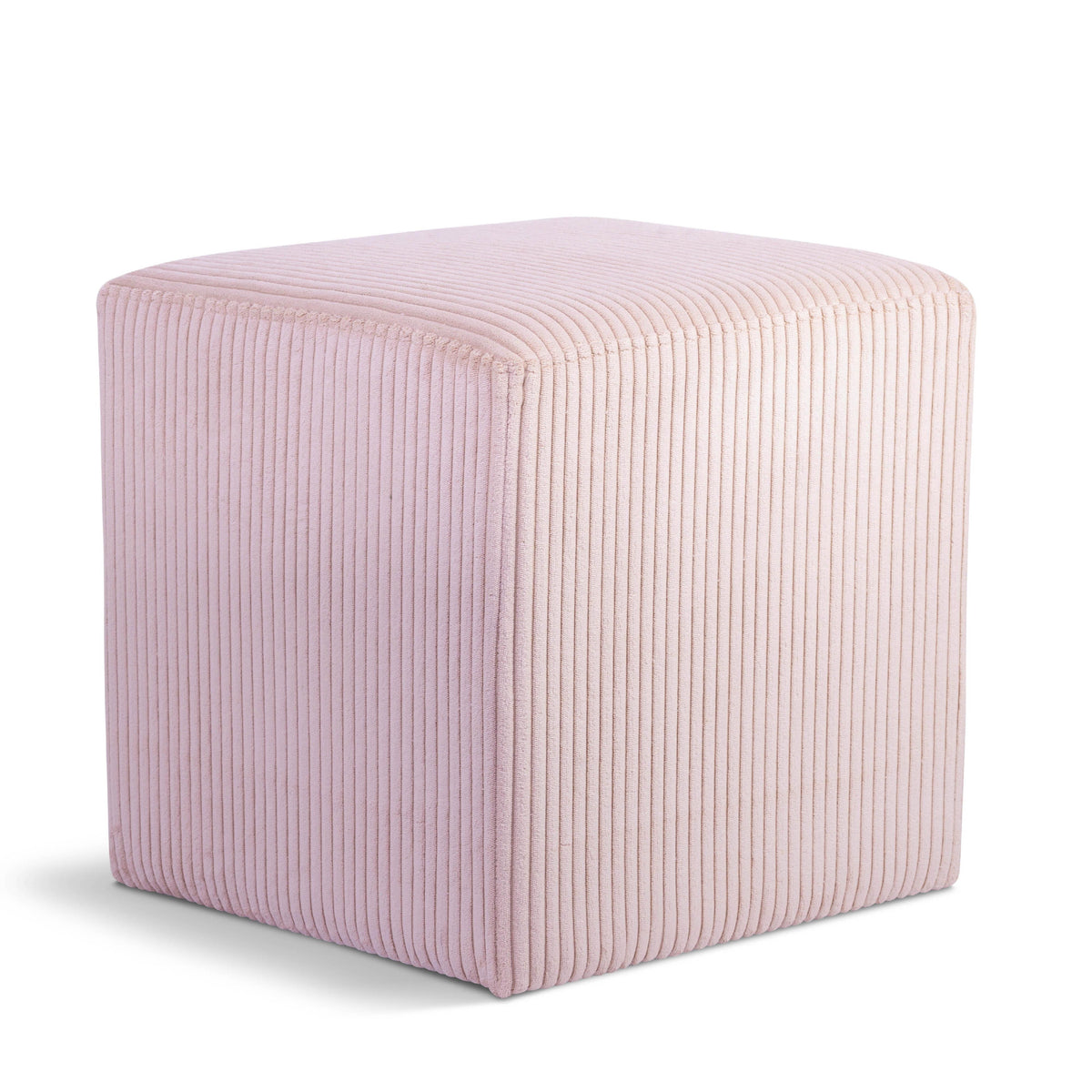 Meridian Roy Pink Microsuede Fabric Ottoman/Stool